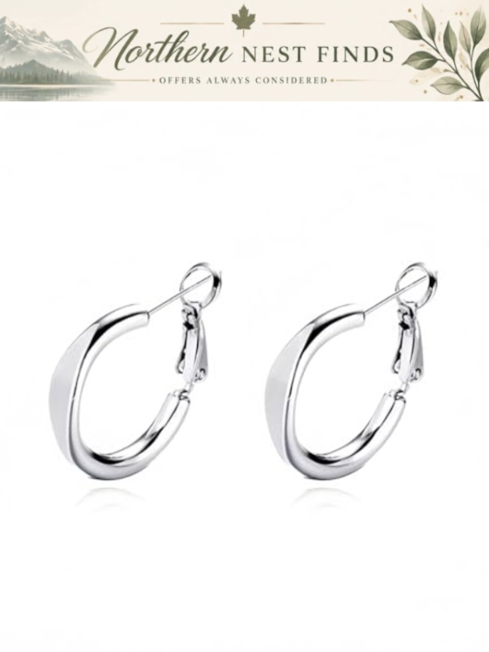 925 Sterling Silver Hoop Earrings for Women Classic Elegant Jewelry Gift